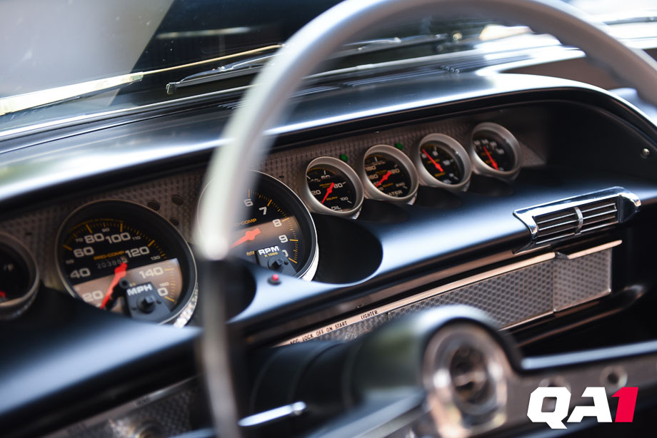 The dash and gauges inside a restored 1963 Chevrolet Impala. The dash and gauges inside a restored 1963 Chevrolet Impala.