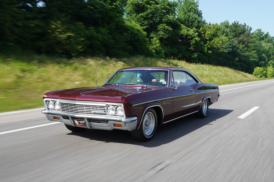 Chevrolet Impala with fully upgraded suspension system featuring new coil-overs and control arms for improved handling. Chevrolet Impala with fully upgraded suspension system featuring new coil-overs and control arms for improved handling.