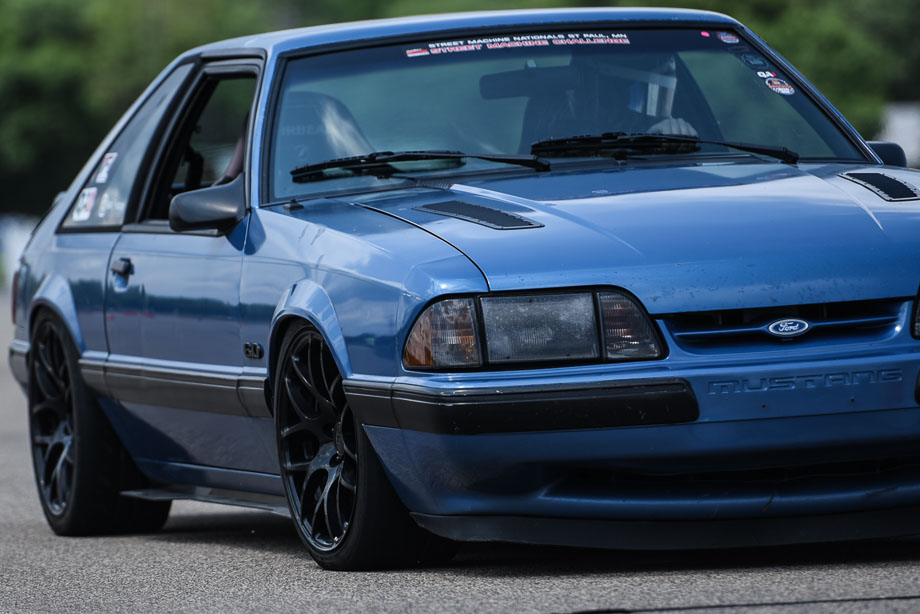 A Fox body Ford Mustang with QA1 suspension components on an autocross cross, where camber, caster, and toe settings are vital for proper control and handling. A Fox body Ford Mustang with QA1 suspension components on an autocross cross, where camber, caster, and toe settings are vital for proper control and handling.