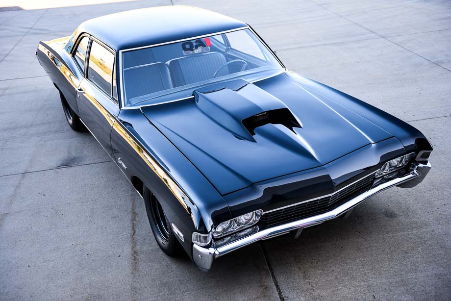 A black 1968 Chevrolet Biscayne featuring QA1 suspension system for GM B Body. A black 1968 Chevrolet Biscayne featuring QA1 suspension system for GM B Body.